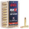 CCI RIMFIRE AMMUNITION 22 WMR MAXI-MAG TMJ 40GR