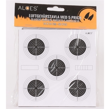 Luftgevärstavlor 14x14 Officiell 5x10 Ringad